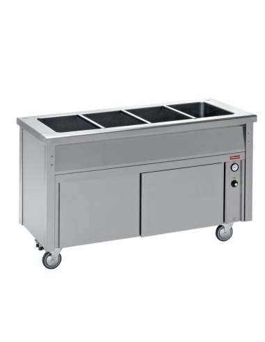 Élément bain-marie sur armoire chauffante 4 GN 1/1