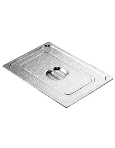 Couvercle  inox avec poignée standard 1/6