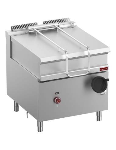 Sauteuse basculante électrique, cuve inox 80lit. sur meuble
