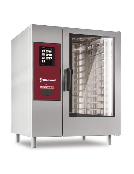 Four électrique "TOUCH" vapeur boiler/ convection 10x GN1/1+ Cleaning