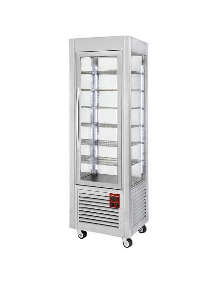 Vitrine panoramique, 5 niveaux, 360 LT, inox.