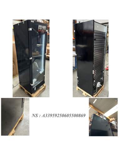Vitrine ventilée positive 382 litres NOIRE