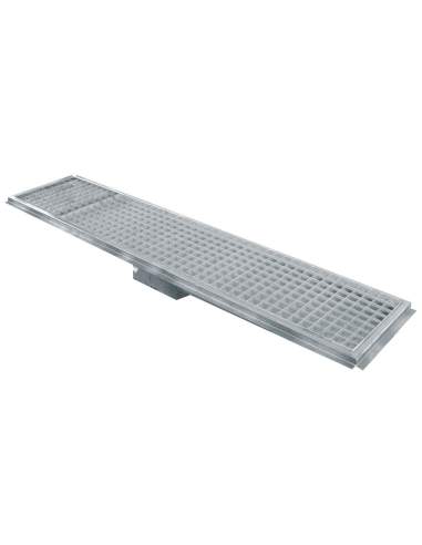 Caniveau de sol inox 1500x300, sortie horizontale