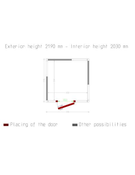 Chambre ISO 80, dim. int. 2030 x 2030 xh 2030 mm (8,37 m³)