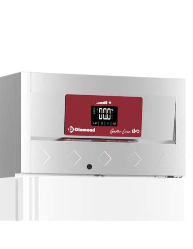 Armoire frigorifique ventilée 1400 Lit. 2 portes vitrées (GN 2/1),  sur roues