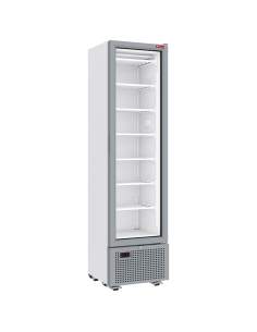 Vitrine ventilée négative vitrée 221 litres - 7 niveaux fixes - BLANCHE