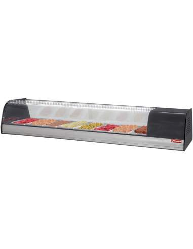 Vitrine à tapas réfrigérée, 8x GN 1/3 - 40 mm (inclus)