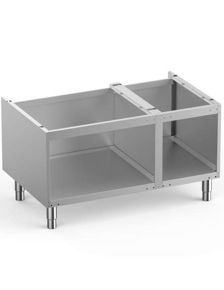 Soubassement ouvert, sur pieds inox réglables
