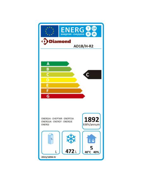 Armoire de congélation 700 litres ventilée, 1 porte GN 2/1