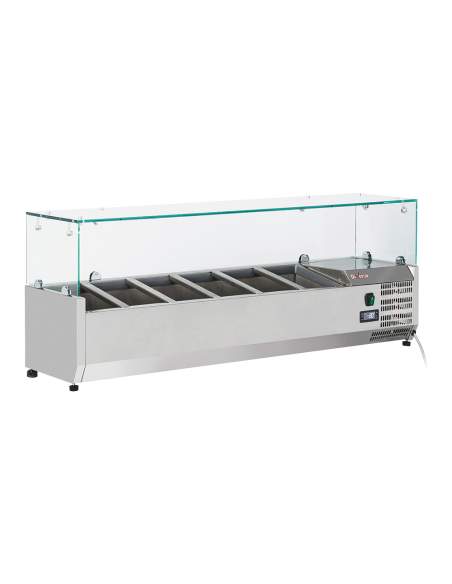 Table pizzas frigorifique 3 portes GN1/1, top en granit