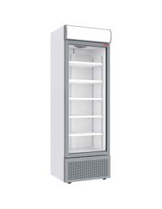 Vitrine ventilée positive 494 litres BLANCHE avec caisson lumineux