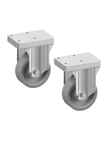 Roues en acier inox  Ø 100 mm (2 pièces)