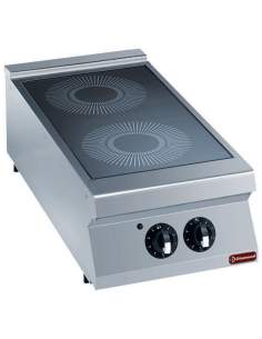 Cuisinière électrique vitrocéramique 2 zones -top-