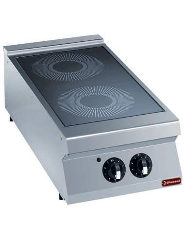 Cuisinière électrique vitrocéramique 2 zones -top-