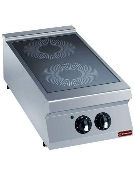 Cuisinière électrique vitrocéramique 2 zones -top-
