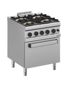 Fourneau gaz 4 feux vifs, sur four gaz GN 2/1
