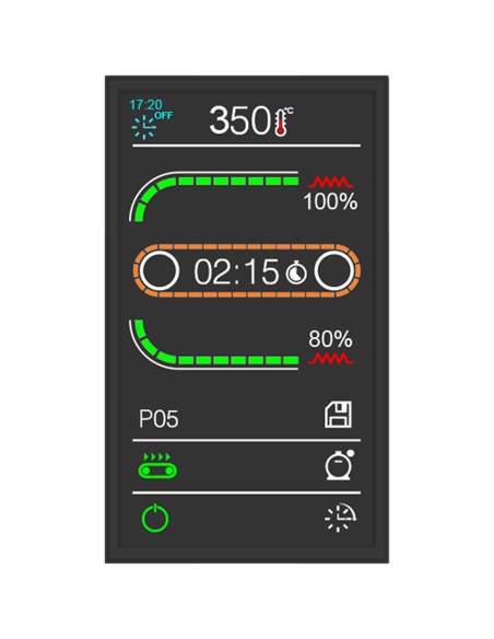 Four électrique à translation, ventilé, bande largeur 650 mm - TOUCH SCREEN
