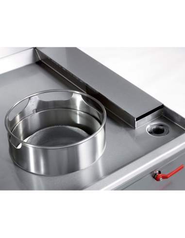 Fourneau wok 3 brûleurs avec rideau d'eau