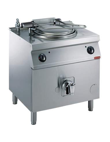 Marmite gaz 150 litres, chauffage indirect, sur meuble