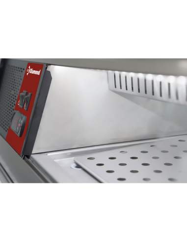 Vitrine réfrigérée pour sushis, double fond perforé (inclus)