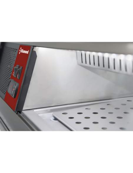 Vitrine réfrigérée pour sushis, double fond perforé (inclus)