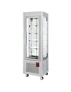 Vitrine panoramique, 5 plateaux tournants, 360 LT, inox.