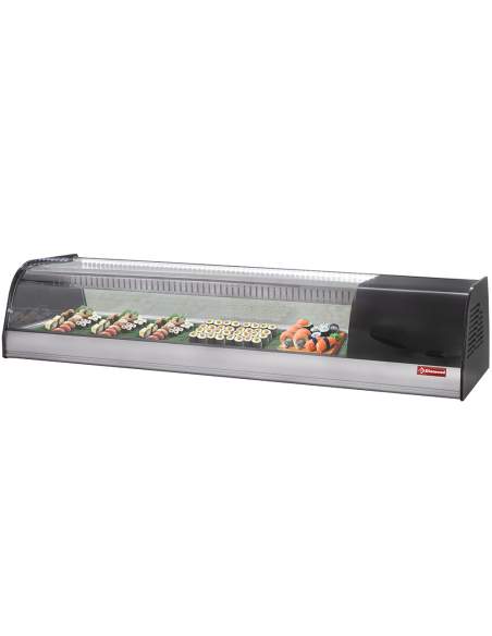 Vitrine réfrigérée pour sushi, double fond perforé (inclus)
