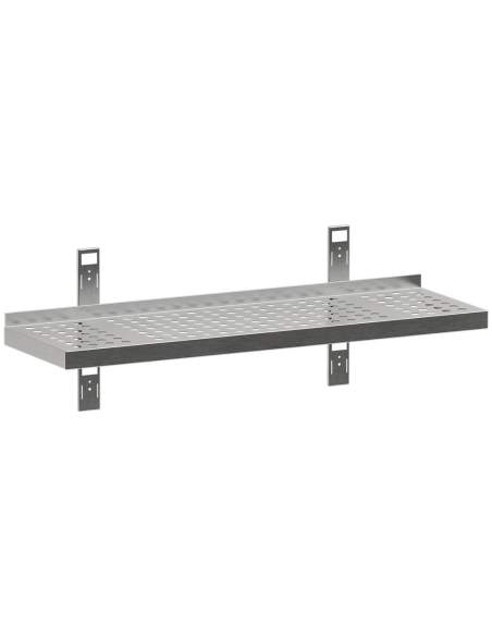 Etagère murale perforée, 2 consoles et 2 crémaillères