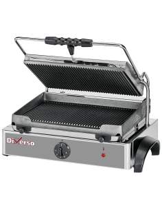 Grill panini électrique MEDIUM, plaques rainurées