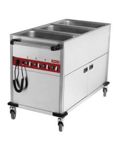 Chariot thermique 3 GN 1/1 h 150 mm, 3 températures (sur arm. chauff.)