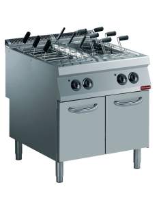Cuiseur à pâtes électrique, 2 cuves GN 1/1, sur meuble (sans paniers)