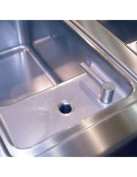 Cuiseur à pâtes électrique, 2 cuves GN 1/1, sur meuble (sans paniers)