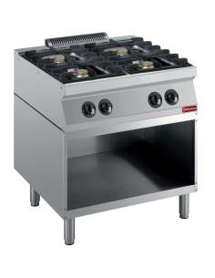 Fourneau composé: 4 feux vifs & soubassement ouvert