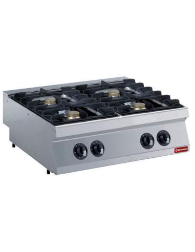 Fourneau composé: 4 feux vifs & soubassement ouvert