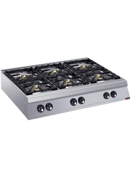Cuisinière 6 feux vifs gaz -TOP-