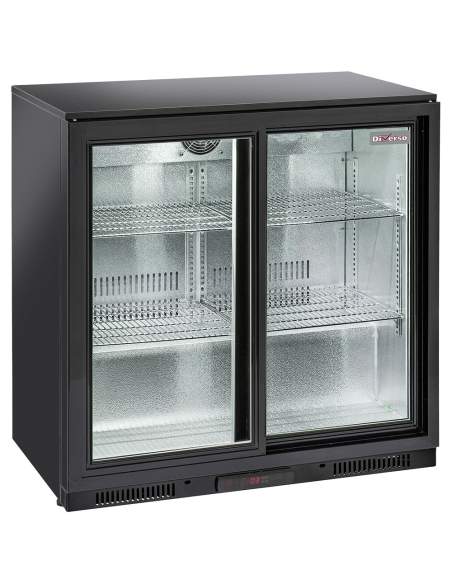 Refroidisseur de bouteilles "arrière bar" ventilé, 2 portes  vitrées coulissantes