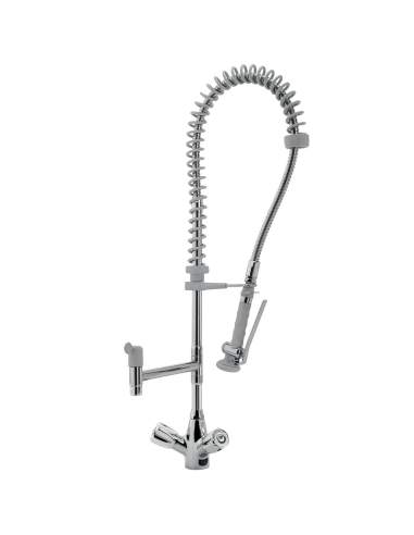 Douchette acier inox et robinet avec groupe mélangeur "Heavy-Duty" (Sortie MONO)
