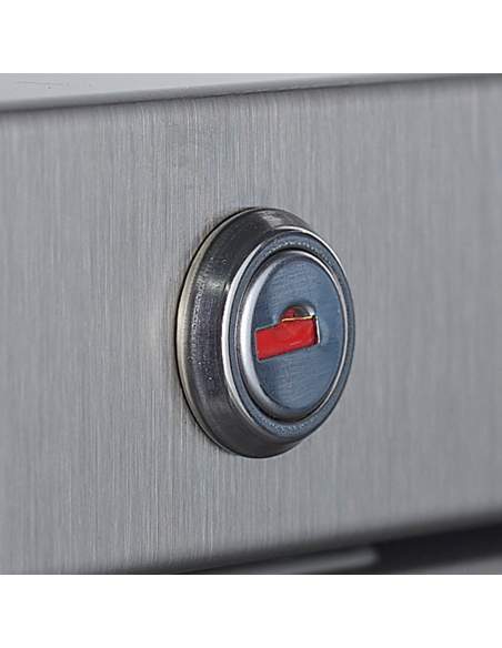 Frigo ventilé, 525 litres, vitrée, GN2/1+600x400, acier inox