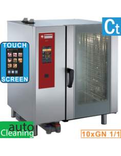 Four gaz "TOUCH" vapeur directe/convection 10x GN 1/1+Cleaning