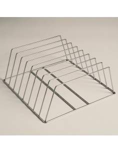 Support inox pour 8 plats gastro, h60 mm