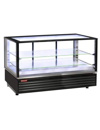 Vitrine chauffante EN ou GN, ventilée, 2 niv., NOIRE
