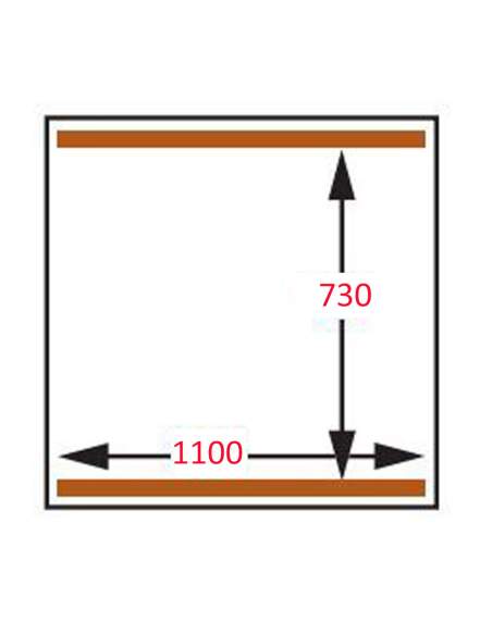 Machine sous-vide, double chambre 1100x730x230 mm. - 250 m3/h