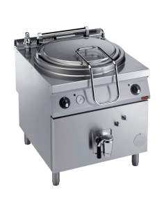 Marmite électrique 150 litres, chauffage indirect, sur meuble